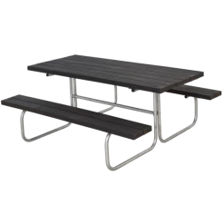 Plus Classic Bord/bænkesæt 177 Cm Retextil Sort