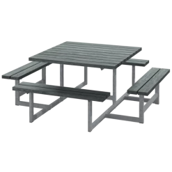 Plus Picnic Bord/bænkesæt 200 Cm Retextil Grå