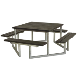 Plus Twist Bord/bænkesæt 204 Cm Retextil Sort