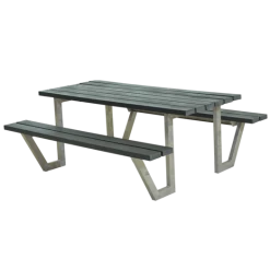 Plus Wega Bord/bænkesæt 177 Cm Retextil Grå