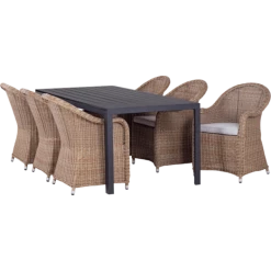 Egholm Havemøbelsæt Med 6 Furreby Havestole